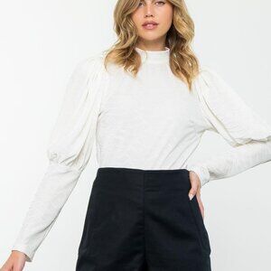 NWT THML Bishop Sleeves Velvet Top